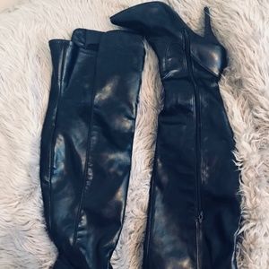 Over the Knee Faux Leather Boots